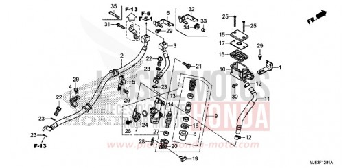 POMPA FRENO POSTERIORE (CBR650FA) CBR650FAH di 2017